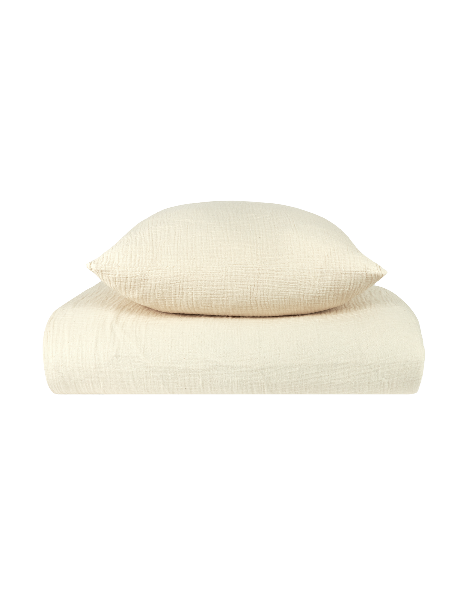 Parure de lit enfant wabi-sabi en double gaze de coton lavé | Blanc