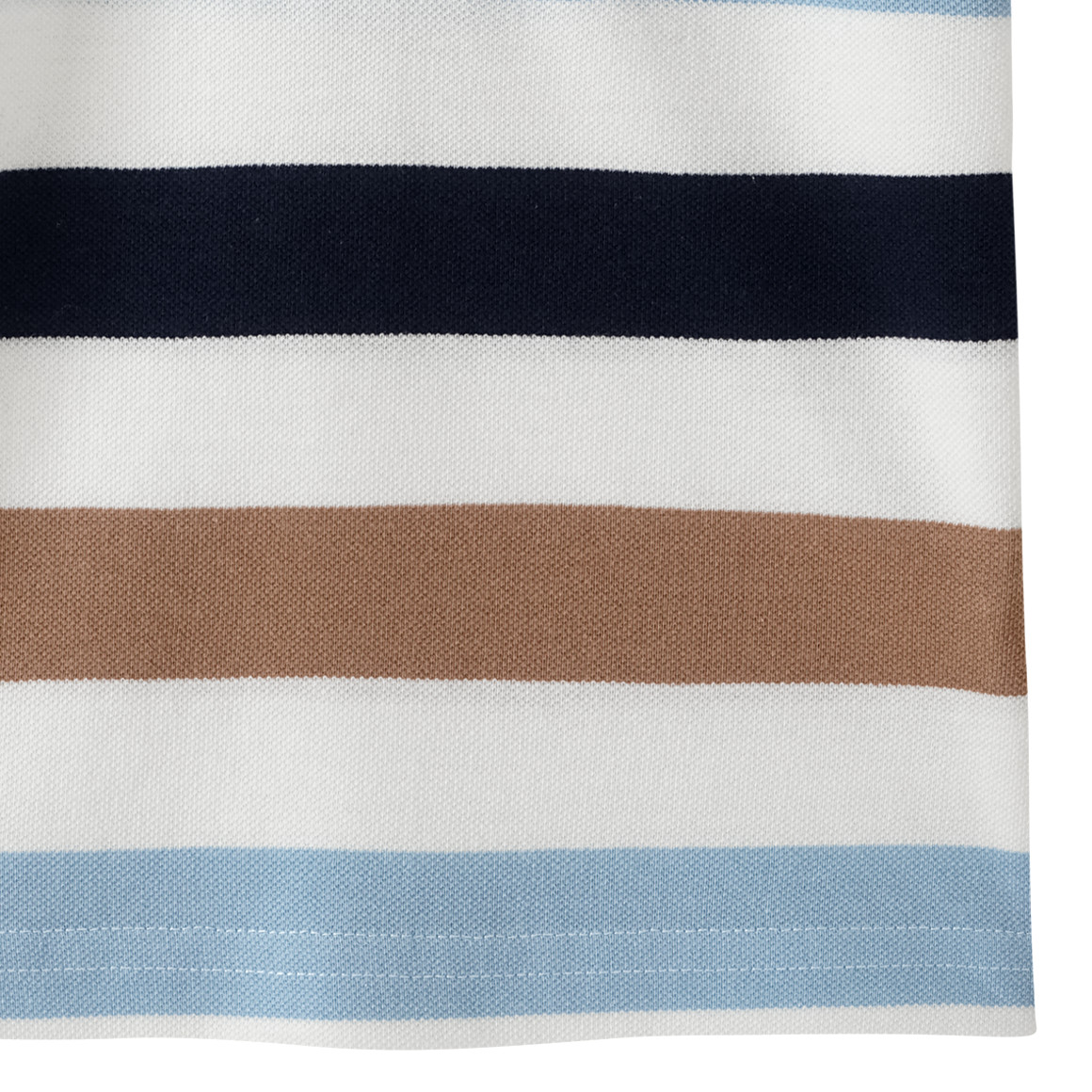 Topomini Baby Poloshirt mit Streifen dunkelblau / cremeweiss / braun