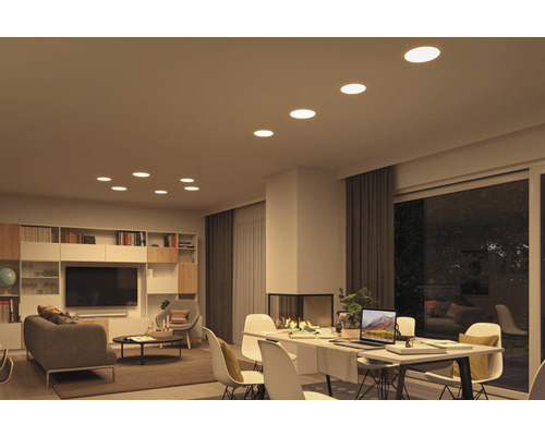 LED inbouwpaneel IP44 14W 1000 lm 3000 K - 6500 K Ø 18,5 cm Veluna WhiteSwitch satijn 230V