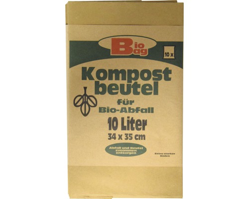 Bio Bag Compostzakken 10 l bruin 10 stuks