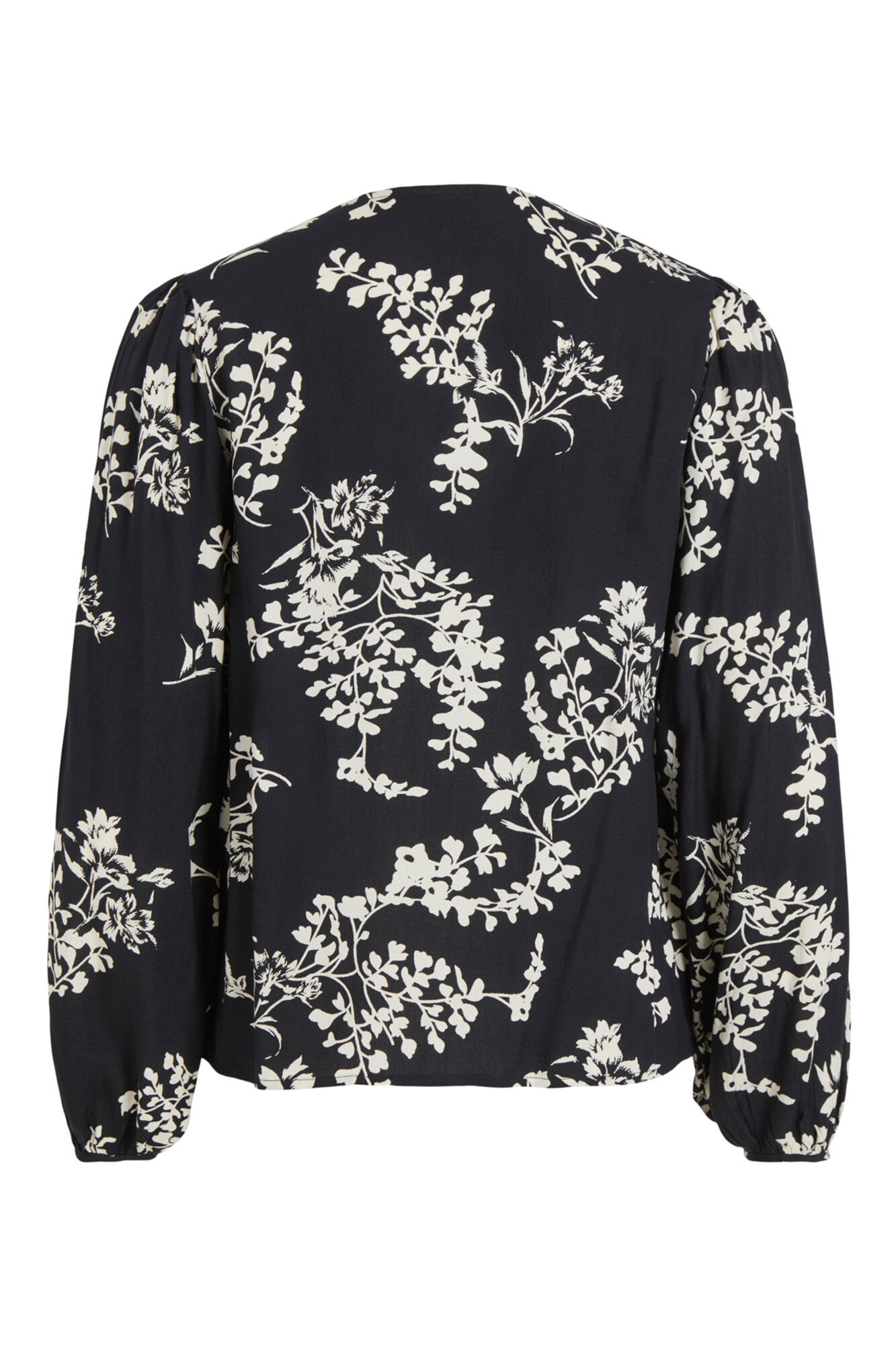 Blusa com ombros bufantes - Preta