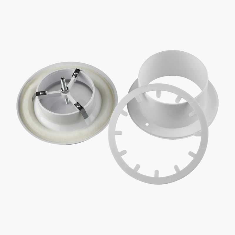 Avtrekksventil med flens, 125 mm