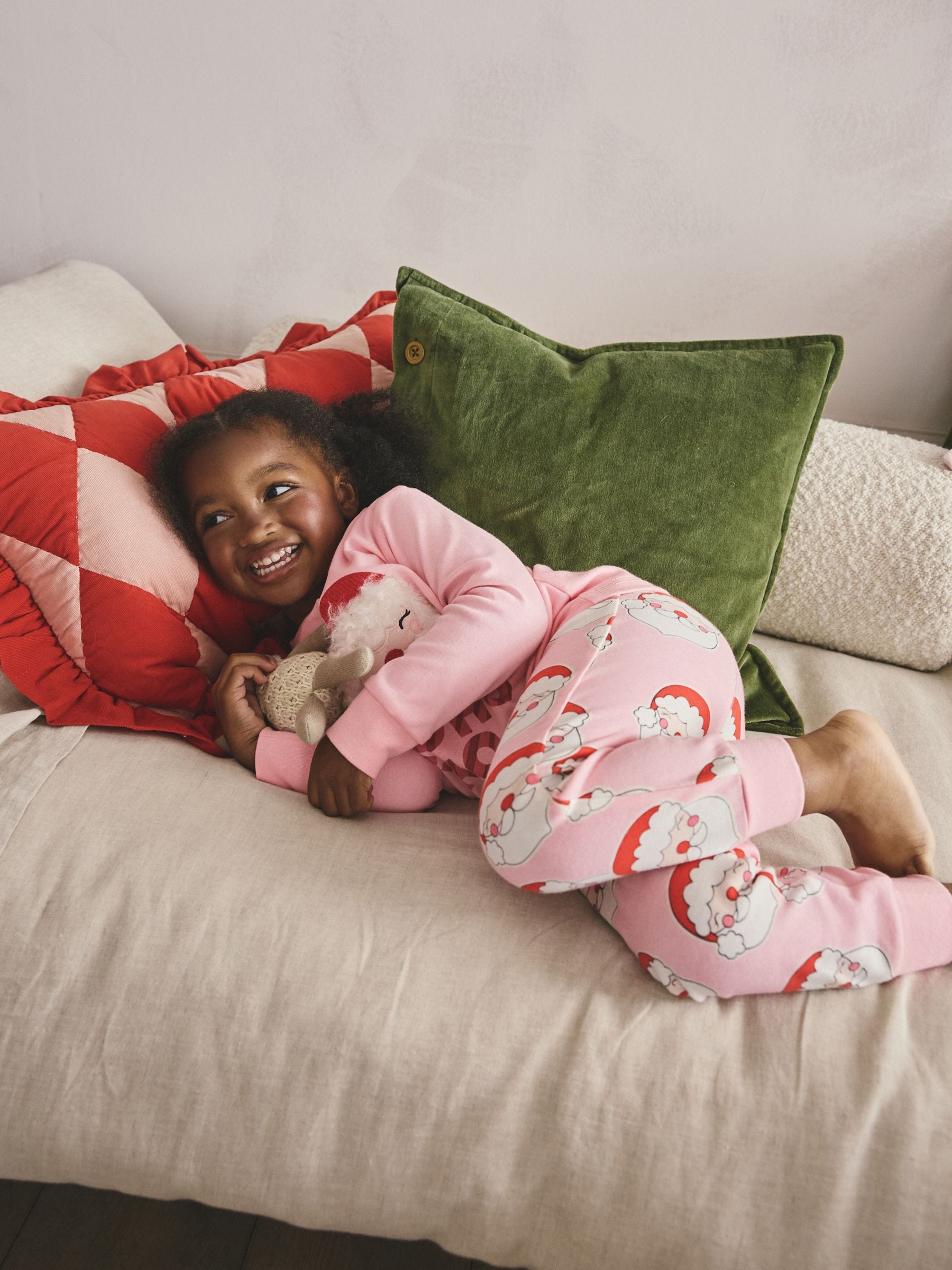 Roze kerstman - Kerstpyjama (9 mnd-16 jr)