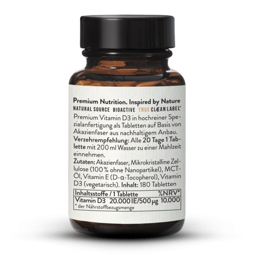 Sunday Natural Products  Vitamin d3 tabletten 20.000IE Hochdosiert