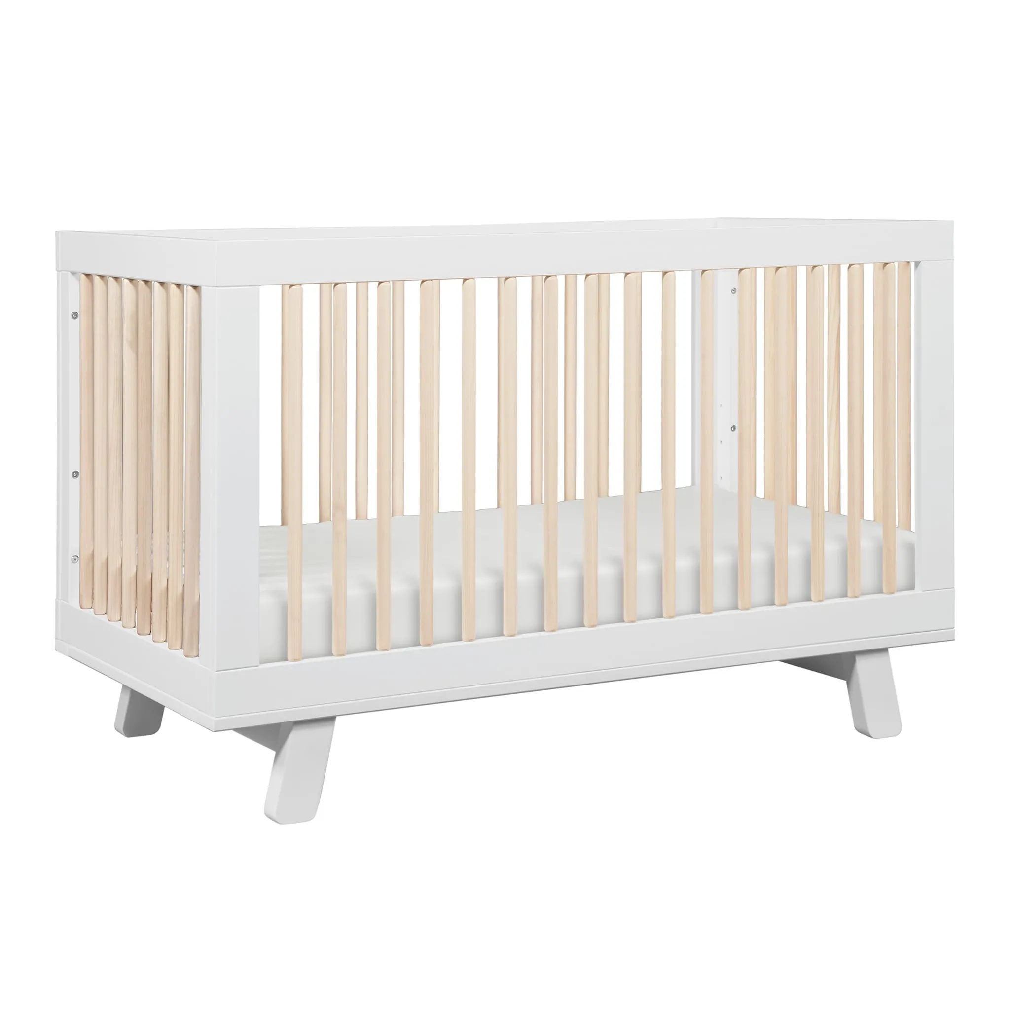 Babyletto Couchette Convertible 3 en 1 Hudson - Blanc  Naturel Lavé