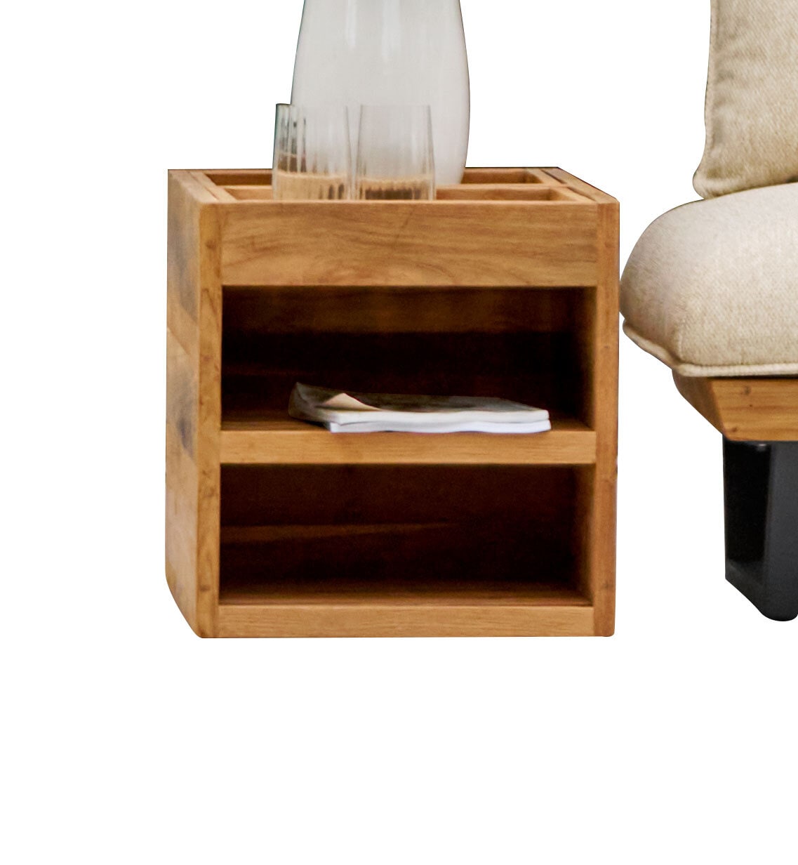 Garden FLAIR Garten-Beistelltisch OLIVIA 85 x 40 cm Teakholz