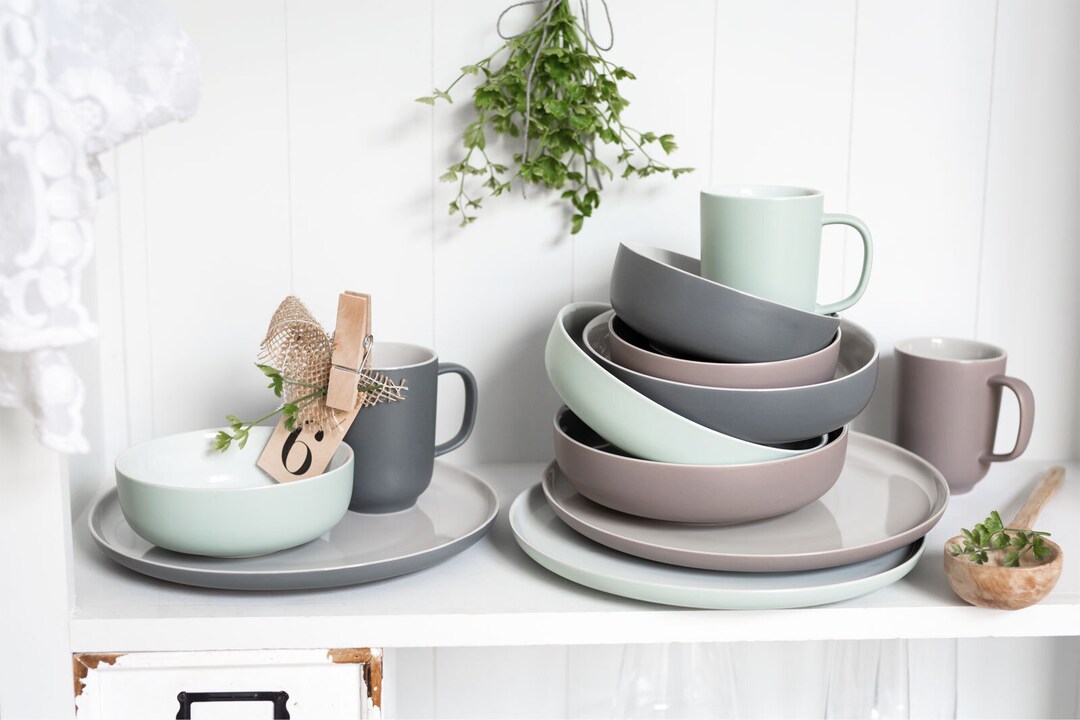 Ritzenhoff & Breker Müslischale JASPER 6er Set grau/ weiß