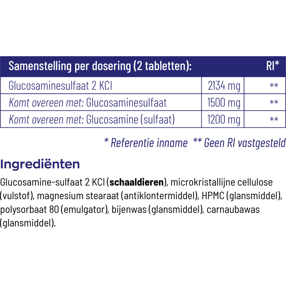 Vitakruid Glucosamine 1200 120 tabletten