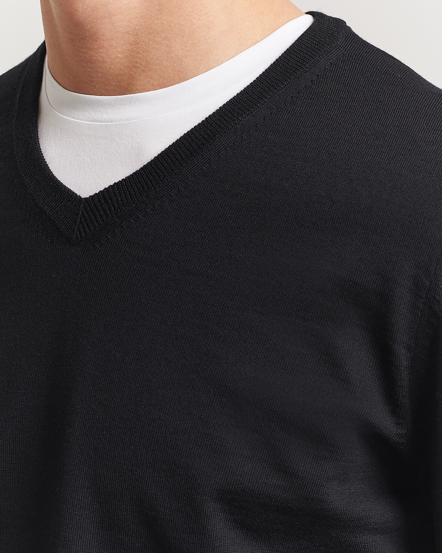 BOSS BLACK Melba Wool V-Neck Pullover Black