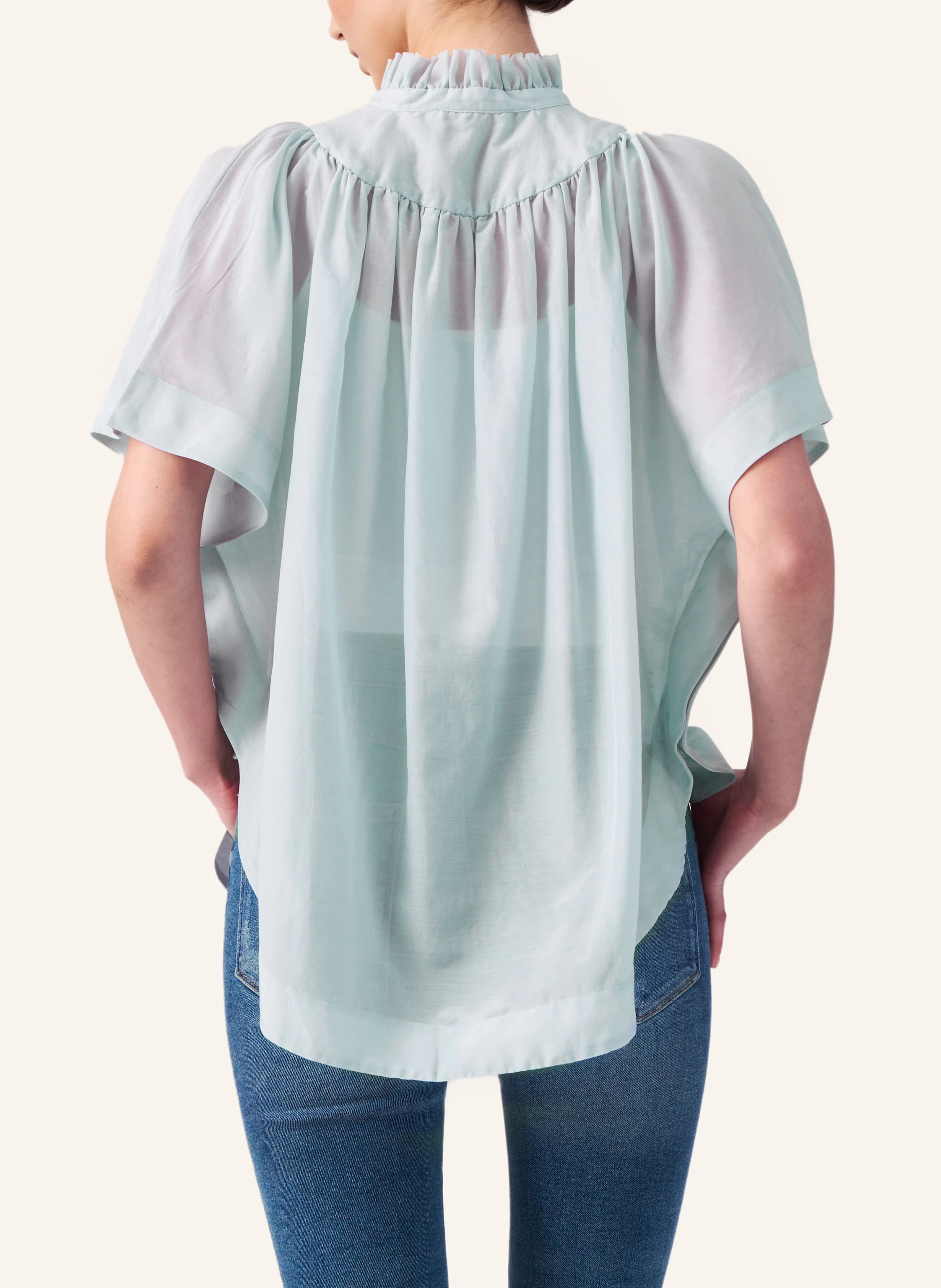 Helene Galwas Bluse aus Baumwoll-Seiden Mischung IDIS