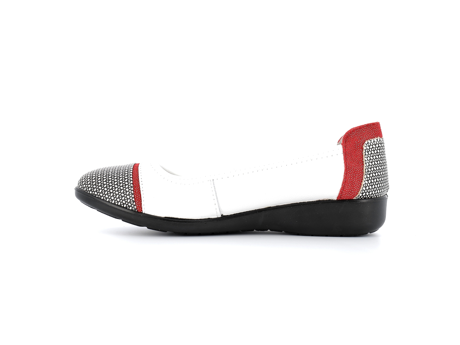 Inea-ROYAL Cuir Blanc Rouge