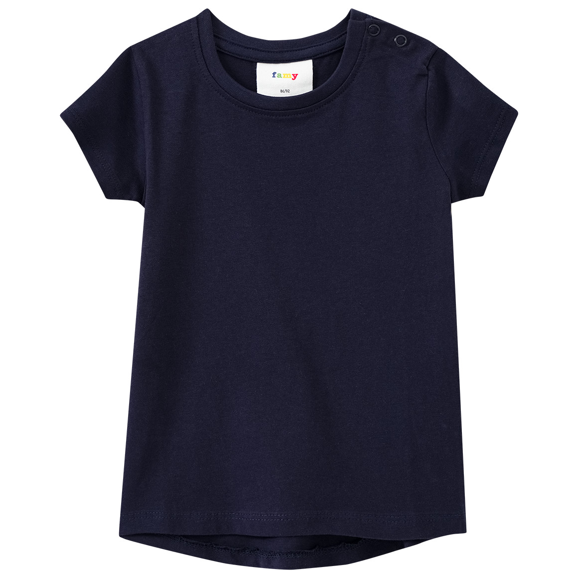 Famy 3 Baby T-Shirts im Basic-Look hellrosa / weiss / dunkelblau