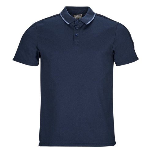 Guess - ES SS PAUL PIQUE TAPE POLO - Marine
