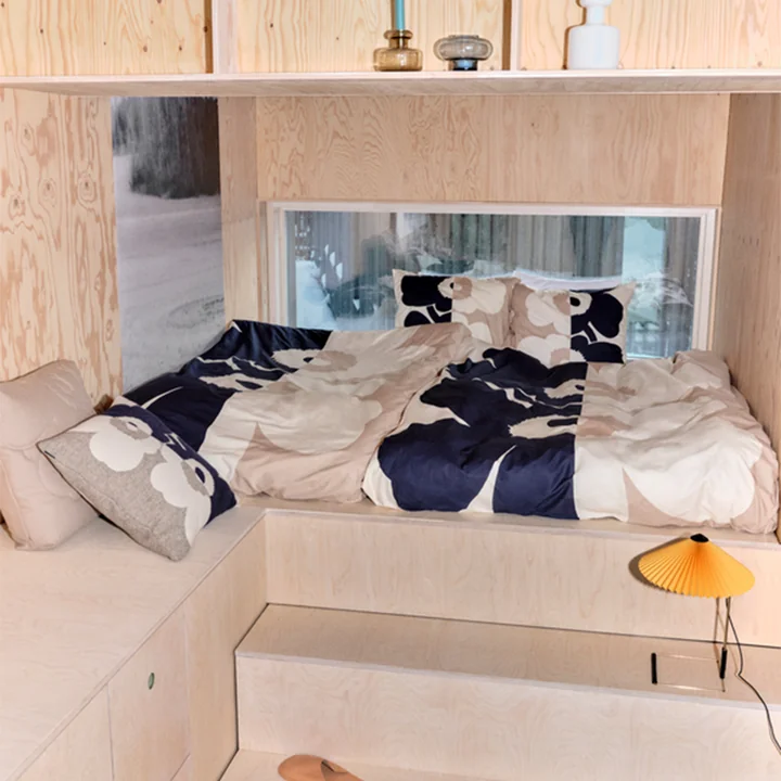 Marimekko - Unikko Deckenbezug, 150 x 210 cm, sand / offwhite