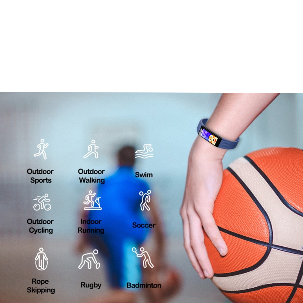Kinder Fitness Tracker Smart Watch Sport Armband Herzfrequenzmessung / Schlafüberwachung 0.96