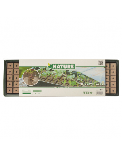Nature Vensterbankkweekset - Vensterbanktuin - 15.5x49x10 cm Groen Transparant