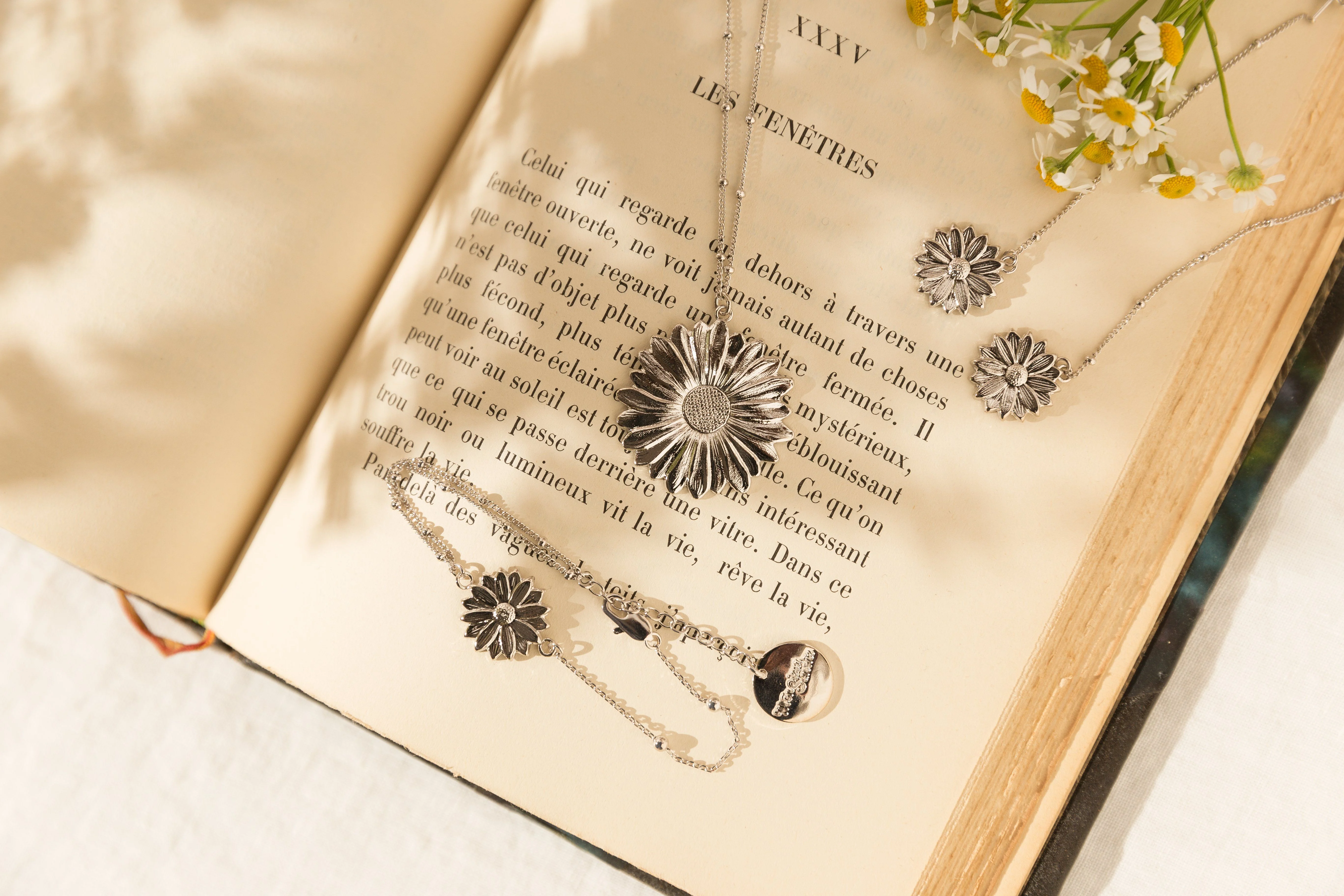 MAÏA - Bracelet fleur plaqué argent | Argent