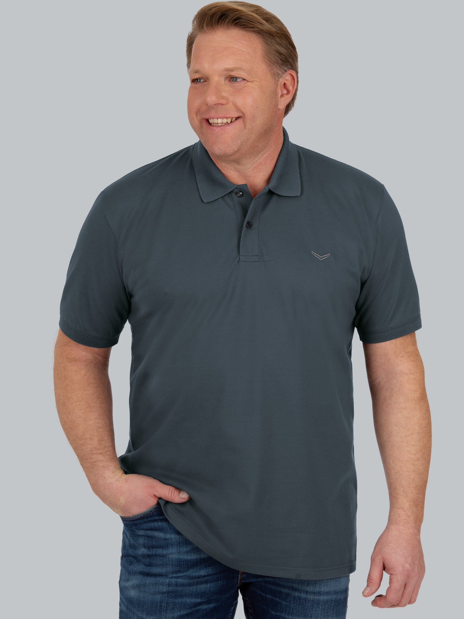 Poloshirt DELUXE Piqué Anthrazit
