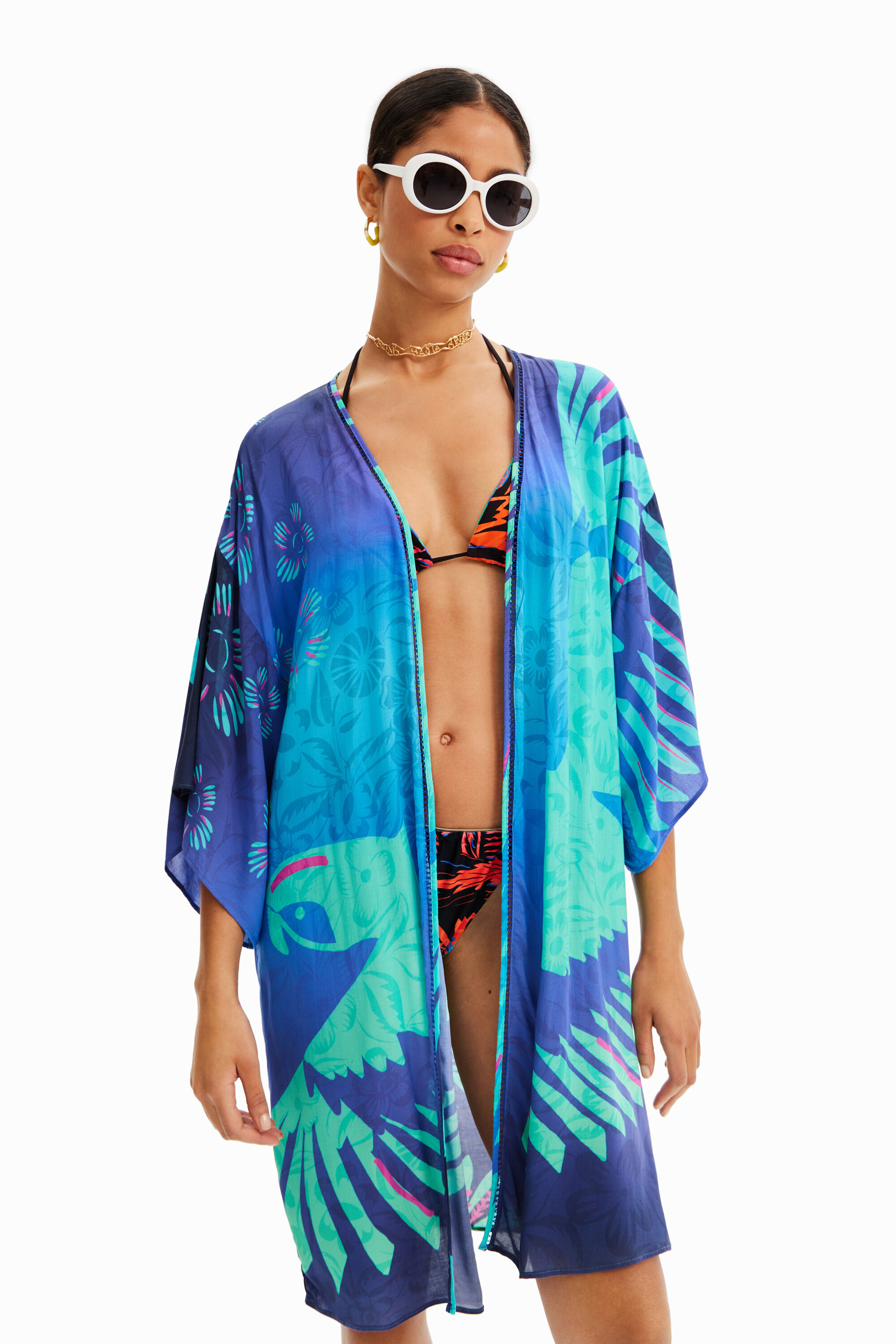 Kimono ouvert tropical