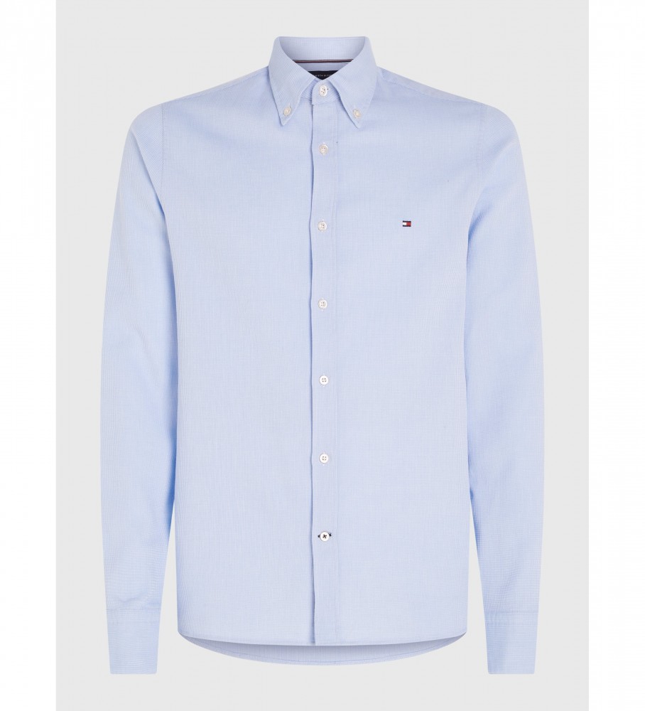 Camisa Tommy Hilfiger Azul Dobby