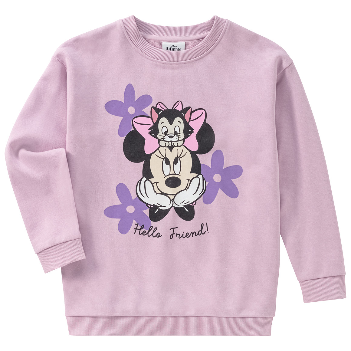 Topolino Minnie Maus Sweatshirt mit großem Print flieder