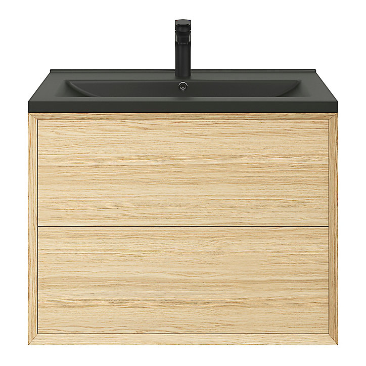 Plan vasque noir GoodHome Nira 80 cm