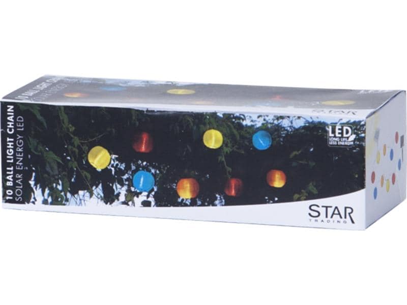Star Trading Lichterkette Solar Festival 270 cm, Mehrfarbig LED-Lichterkette