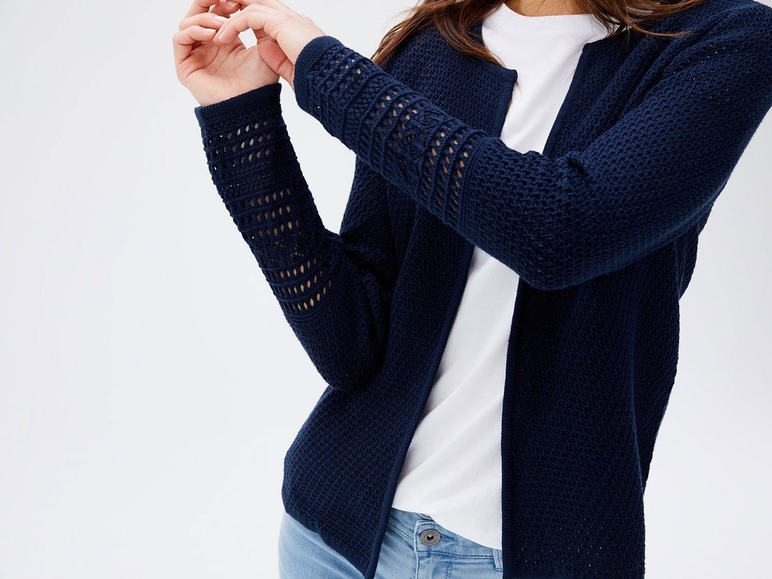 Gebreide cardigan voor dames, met katoen en polyacryl