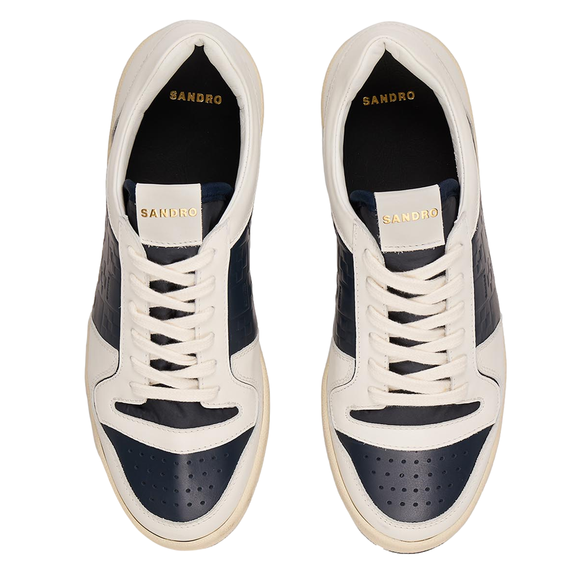 Baskets basses en cuir| Bleu