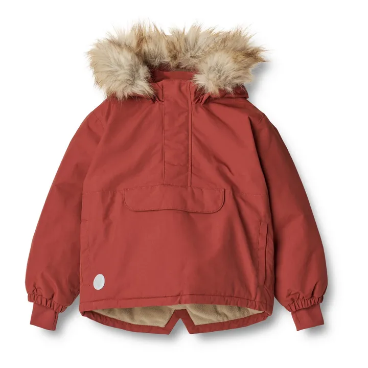 Wheat Anorak Façon Fourrure Matières Recyclées Momo Tech | Rouge