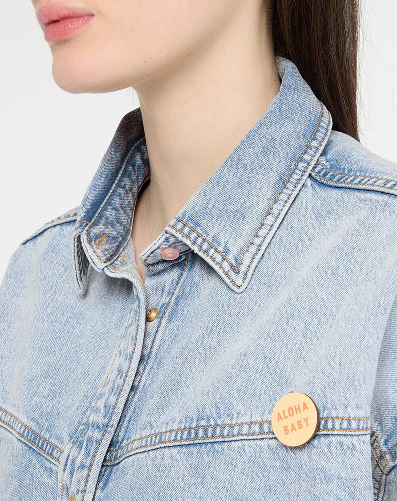 Scotch & Soda Veste en Jean Oversize bleu clair