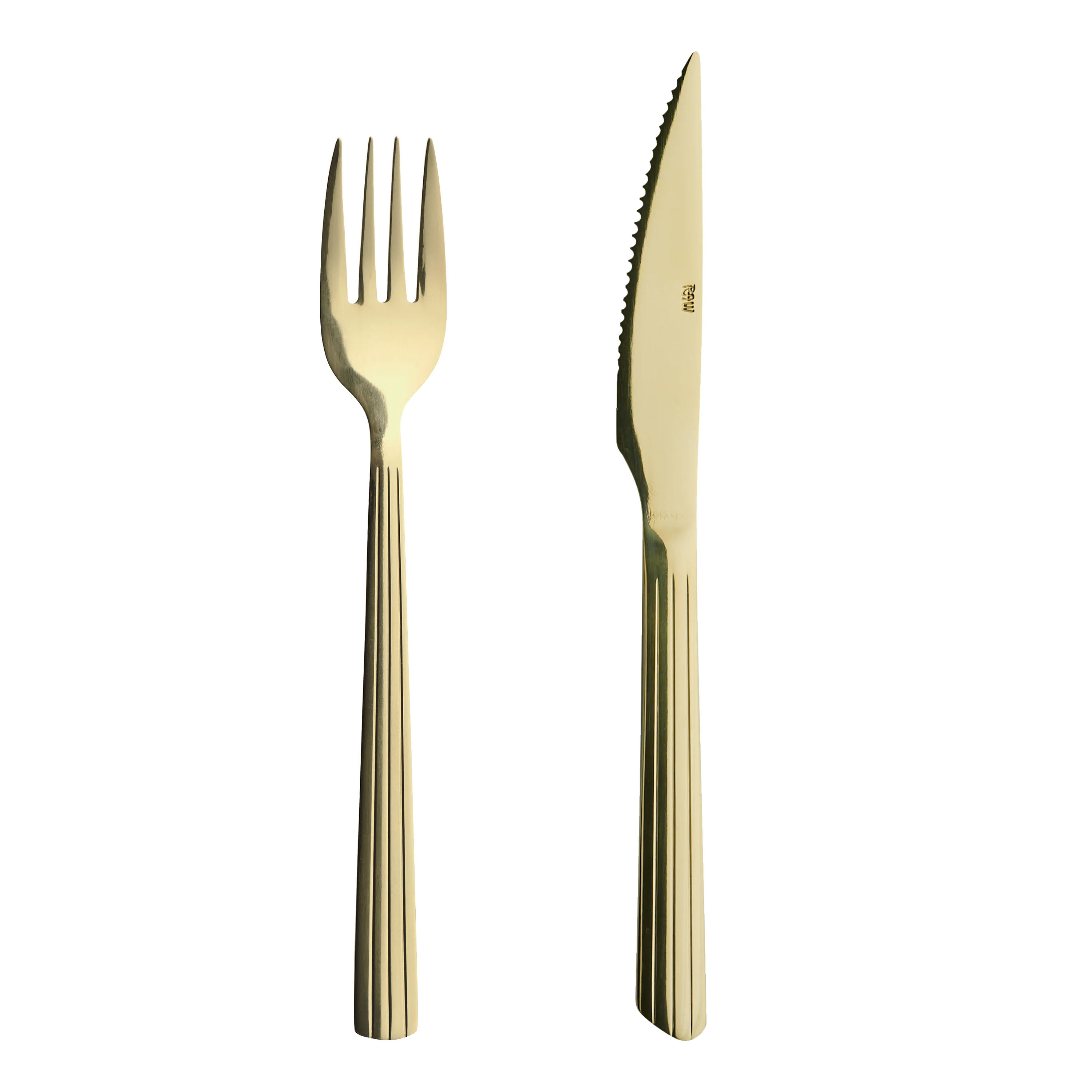 RAW  Steaksæt, Champagne guld - 8 dele