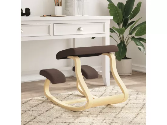 Chaise assis-genoux marron 48x71x51 contreplaqué de bouleau