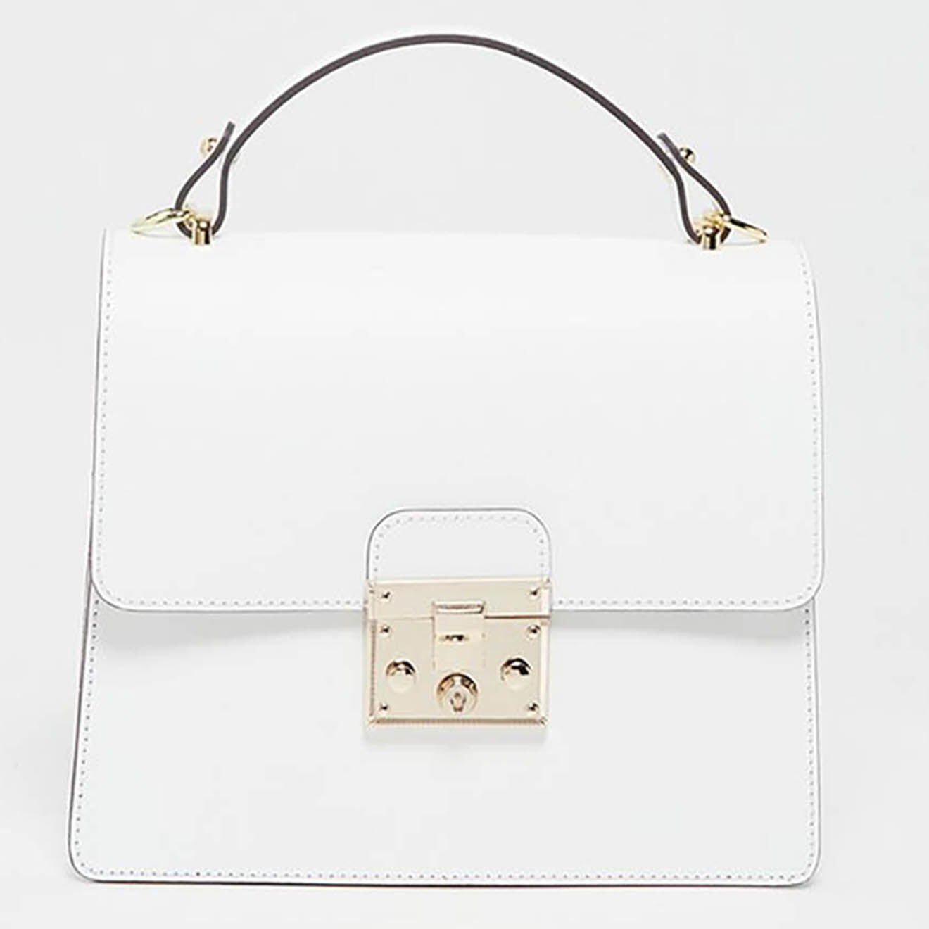 Christian Laurier Sac à main en Cuir Isis blanc - 27x21x10 cm