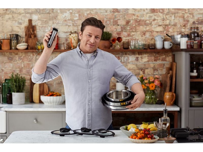 Tefal Pfannen-Set Jamie Oliver Ingenio 9-teilig Platzsparendes und vielseitiges Kochgeschirr