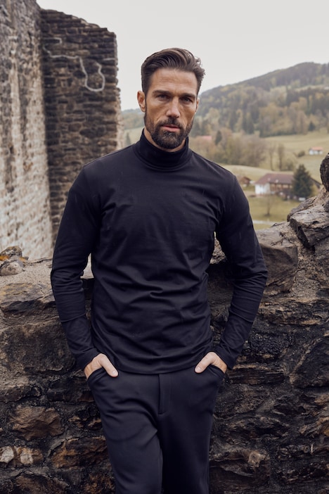 JP 1880 Rollkragen-Shirt, Basic, Jersey, lange Ärmel