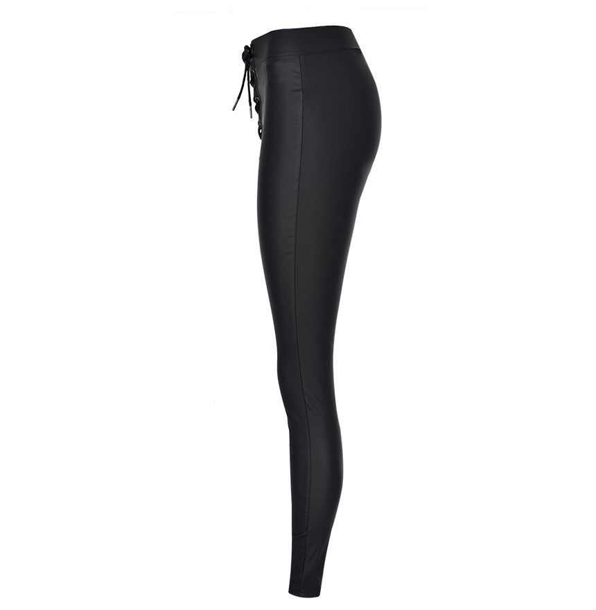 blossomgal - Kunstleren legging met vetersluiting