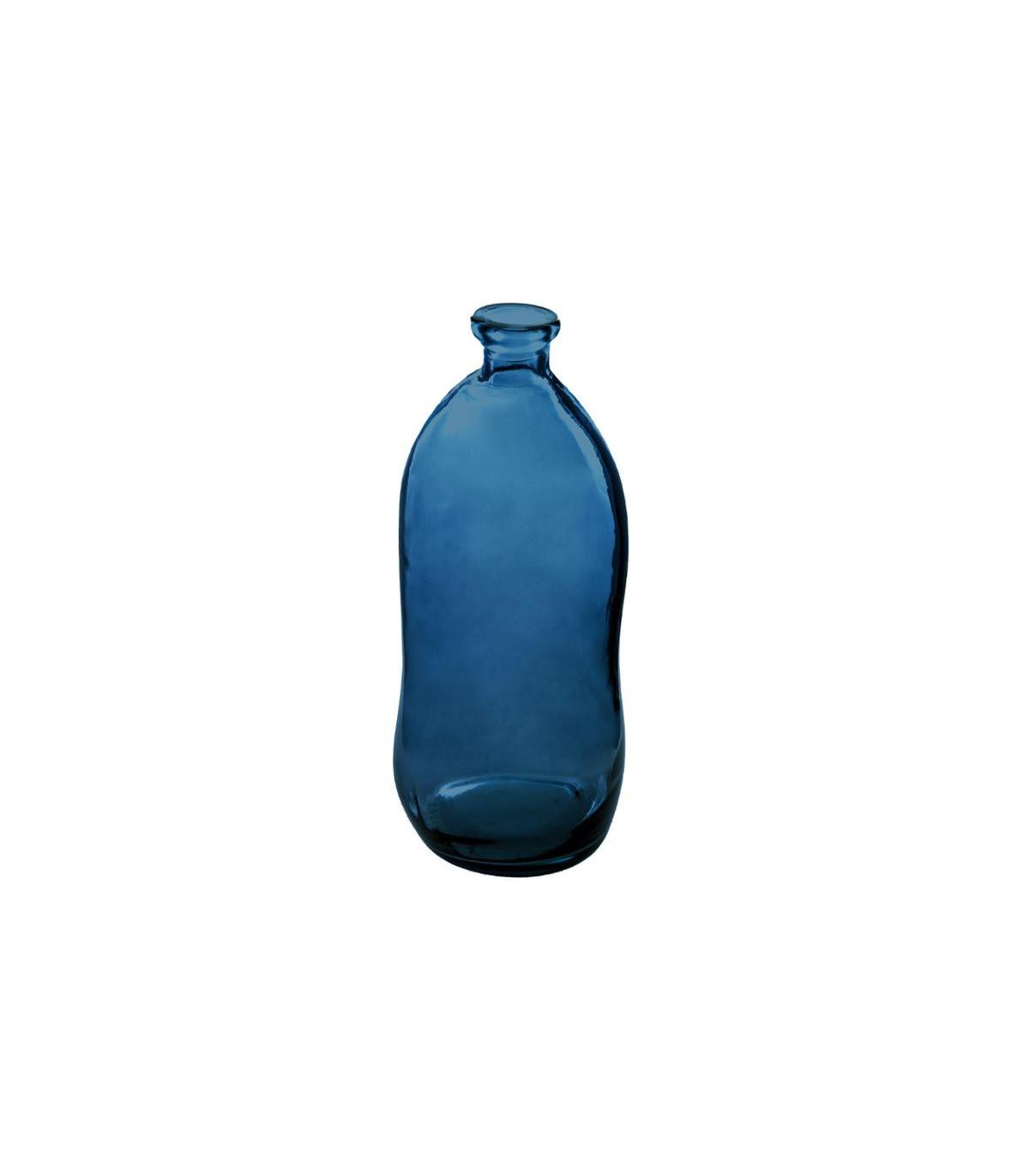 VASE BOUTEILLE VERRE RECYCLE ORAGE H.35CM