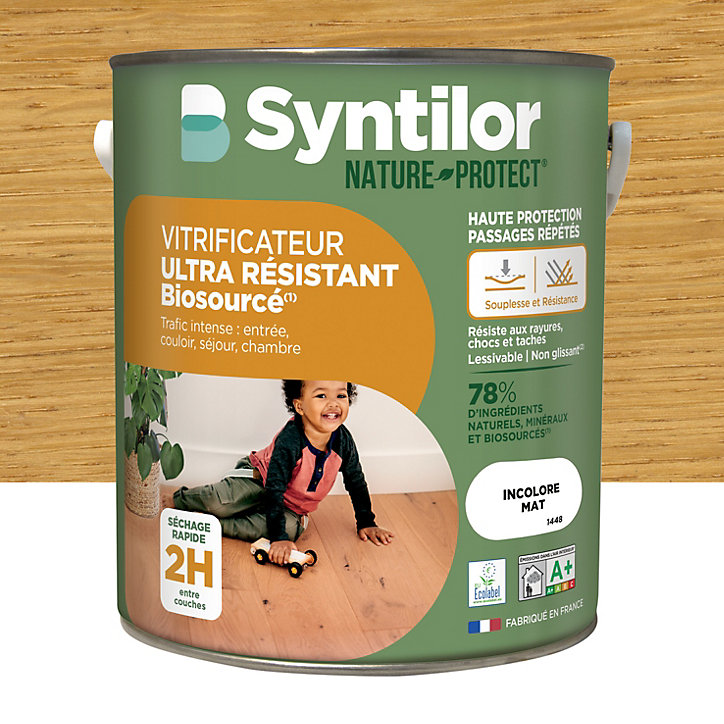 Vitrificateur Syntilor ultra résistant biosourcé Nature Protect incolore mat 5L