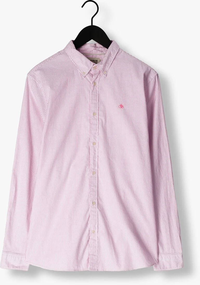 SCOTCH & SODA lichtroze scotch & soda casual overhemd seasonal essentials - organic cotton oxford shirt