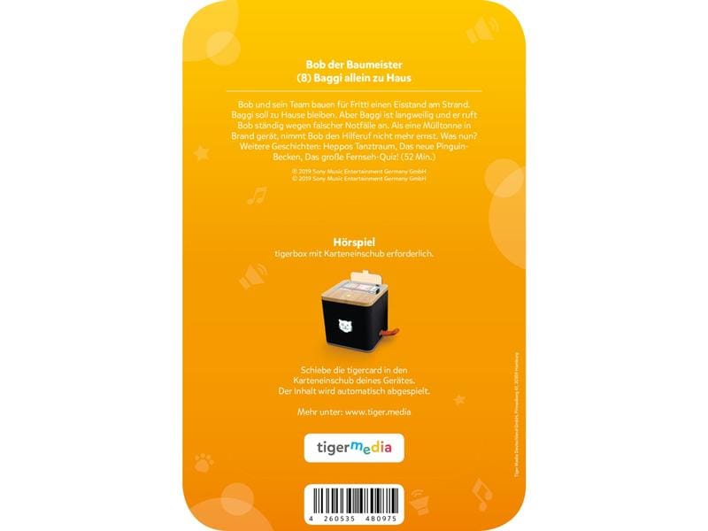 Tigermedia tigercard Bob der Baumeister Baggi allein zu Hau Hörbuch Karte für die Tigerbox