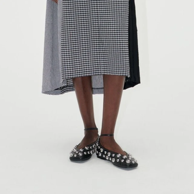 Stine Goya  Studded ballerinasko - sort