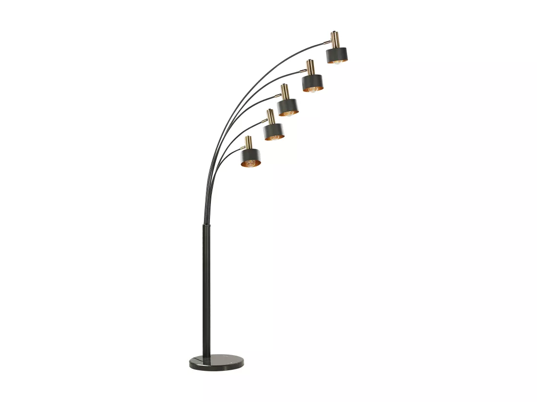 Lampadaire ANBESA Réglable Métal Noir