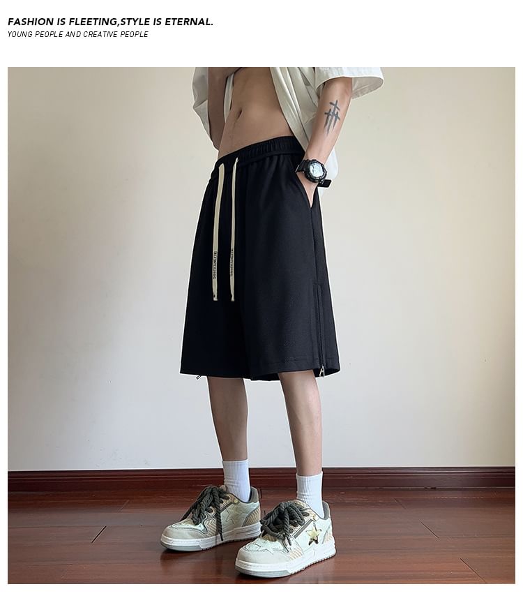 Urtishia - Cargoshorts met trekkoord in de taille en wijde pijpen