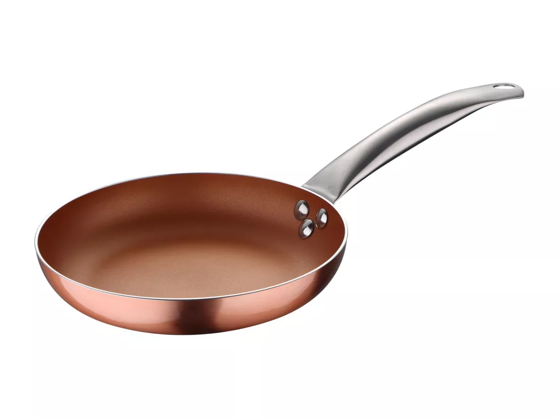 Set 5pc poêles à frire (avec couvercle) en aluminium pressé induction avec Set 3pc ustensiles de cuisine en nylon avec Set 4pc couteaux en acier inoxydable