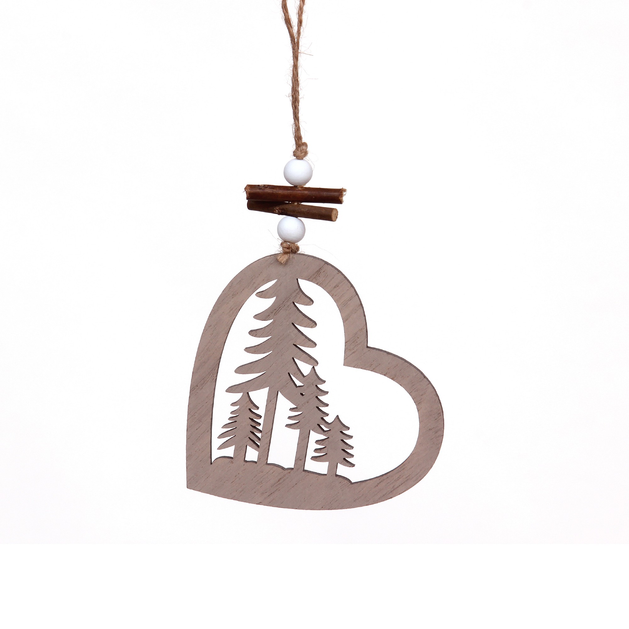 Holzanhänger 'Herz mit Bäumen', natur, B 10,5 cm, H 11 cm günstig bestellen