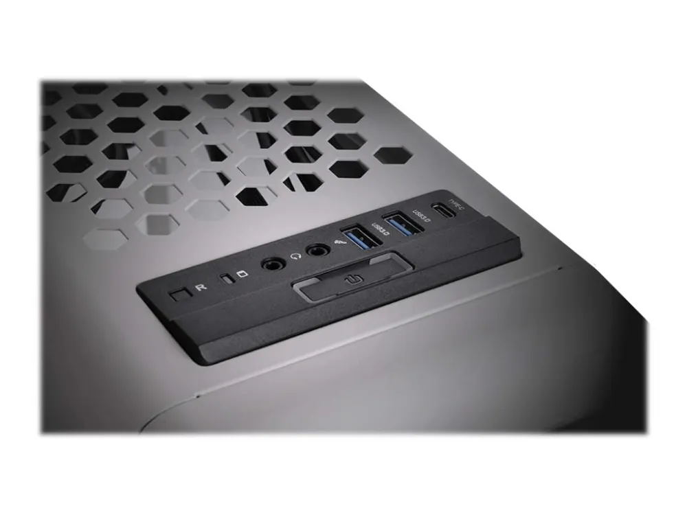 Thermaltake AH T200 - Tower - micro ATX - sidepanel med vindue (hærdet glas) - ingen strømforsyning (PS/2) - hvid - USB/Lyd