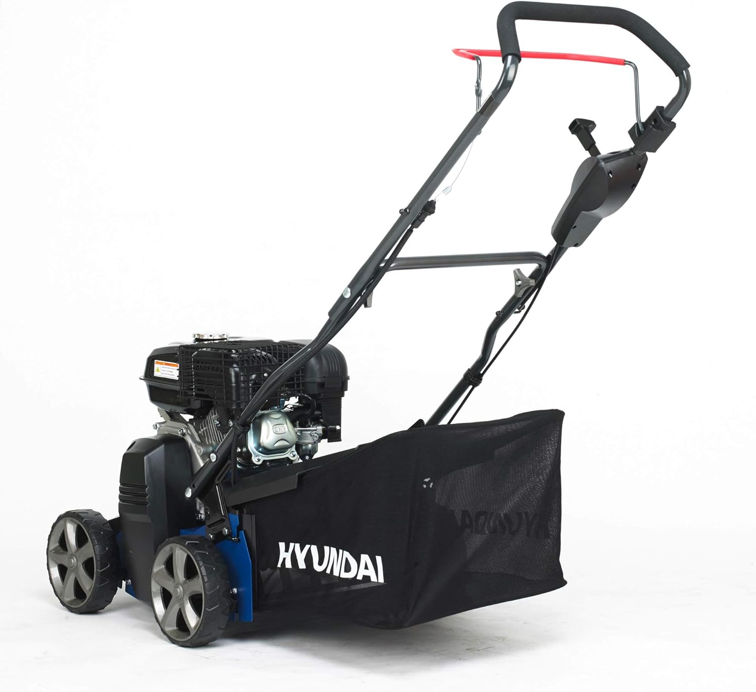 HYUNDAI Benzin-Vertikutierer SC4001G | 4.0 kW / 5.4 PS, 40 cm Arbeitsweite, 45 L Fangkorb | Rasenlüfter, Moosentferner | Verstellbare Arbeitshöhe