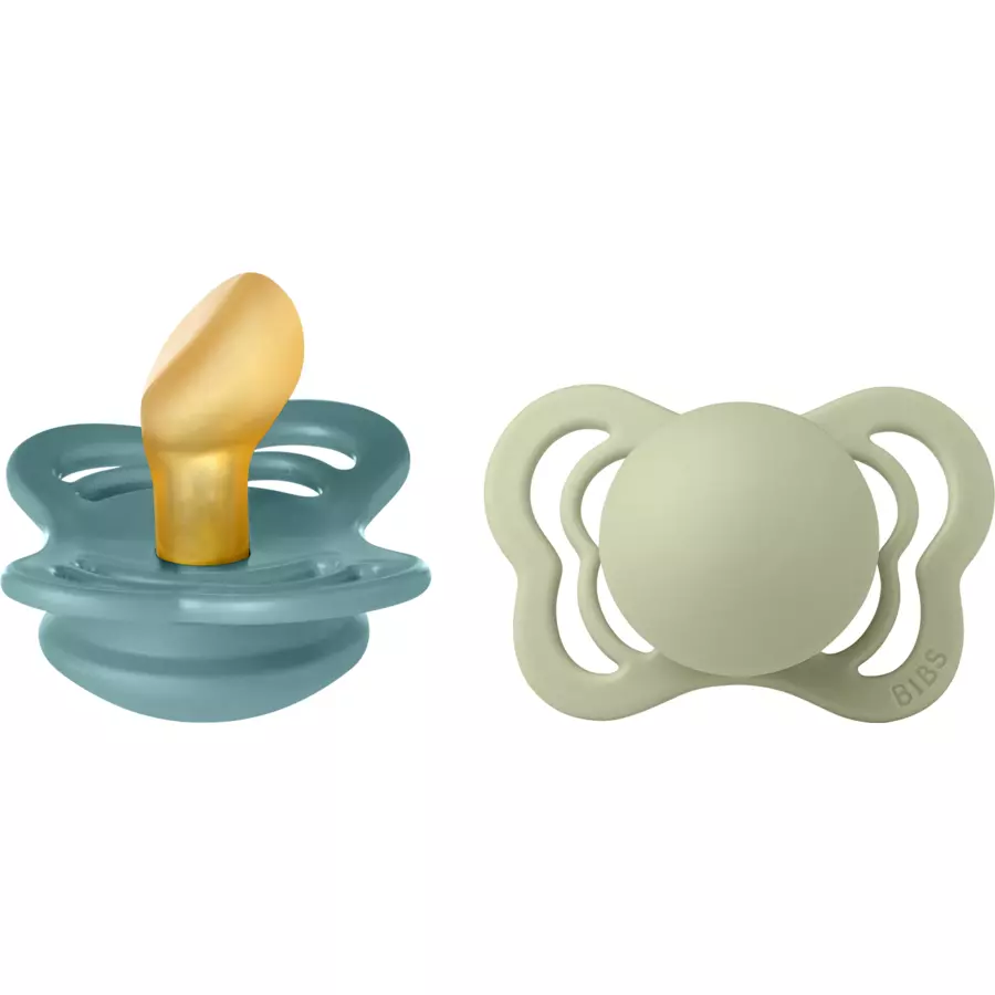 BIBS® Schnuller Couture Island Sea und Sage Latex 0-6 Monate, 2 Stk.