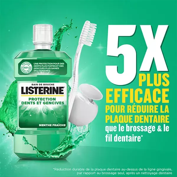 Listerine Dents & Gencives Bain de Bouche Quotidien Protection 500ml